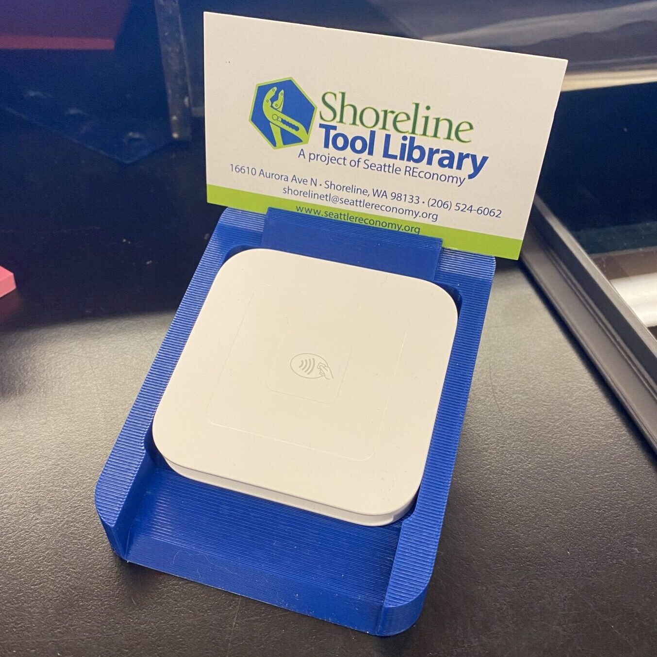 3D printed holder for Square reader
