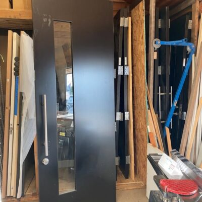 Large Black Office Style Door