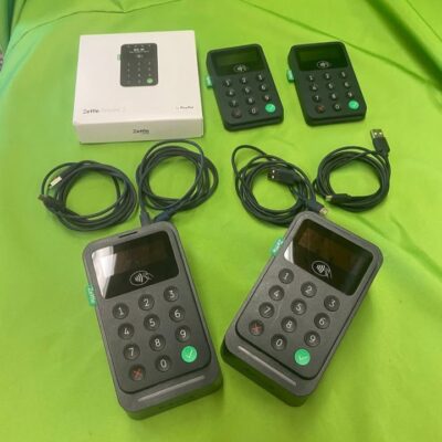 5× Zettle Card Reader 2 + Charging Cables + 2 Stands