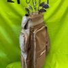 Datrek Tan Standing Golf Bag with Rain Cover - Image 5