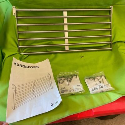 IKEA Shelf Kit: Shelf, Wall Rack, and Rail (22")