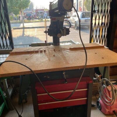 Craftsman Radial Arm Saw + Metal Storage Cabinet Stand