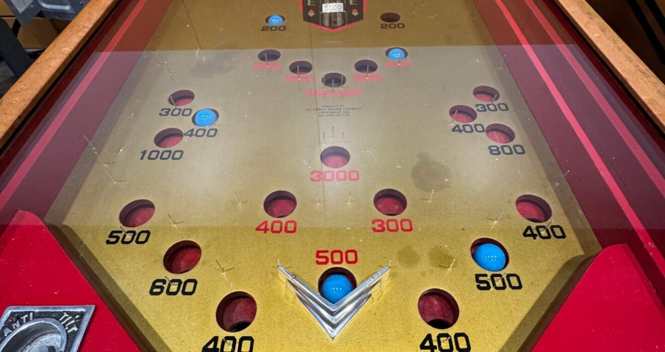 An overhead view of a restored California Games 
